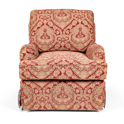Fully Assembled Crimson Red 3D Textured Petal Accent Chair