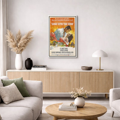 «Classic Gone With the Wind», affiche de film romantique, salon, chambre à coucher, bureau, impression sur toile, impression numérique sur toile.