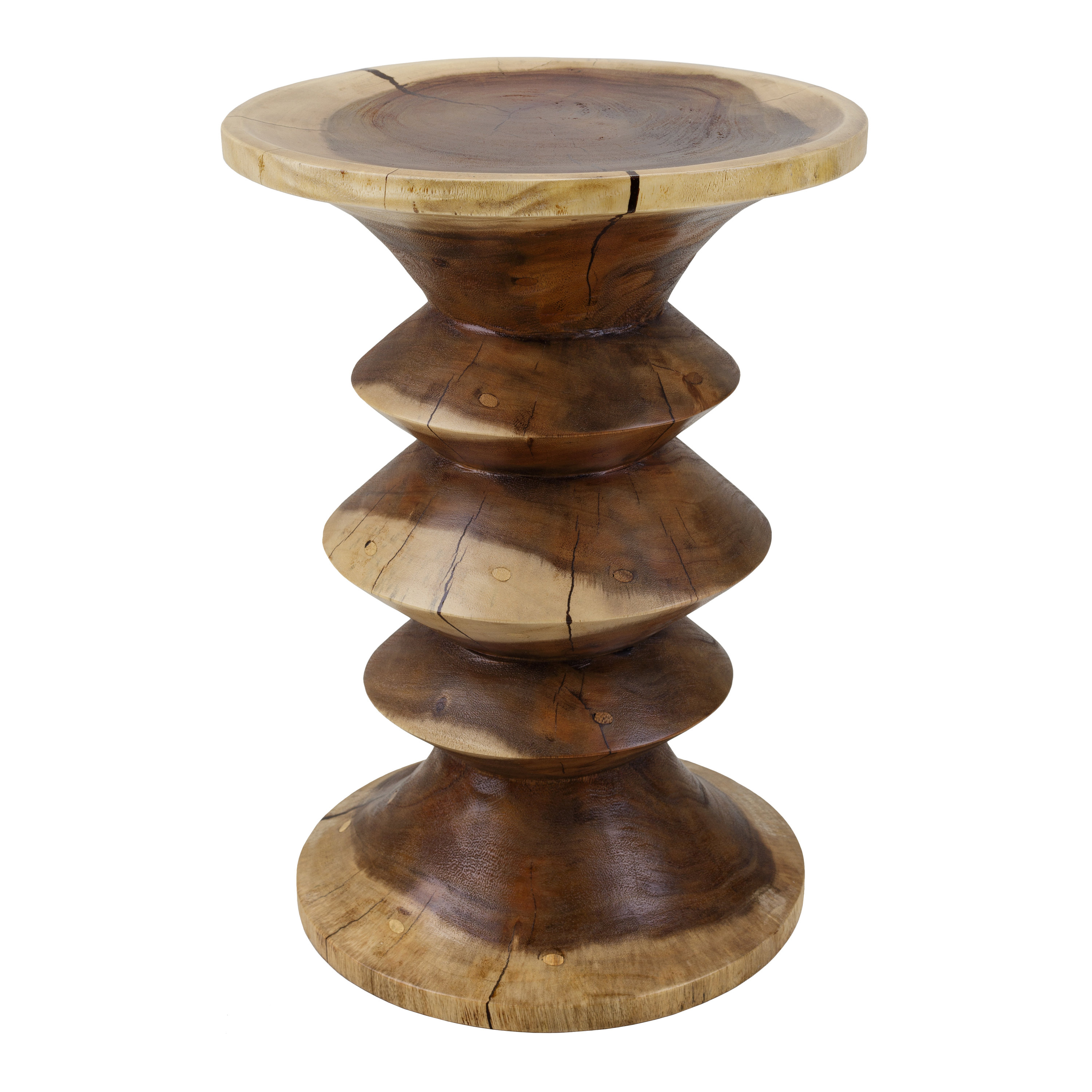 Loon Peak® Solid Wood Drum End Table & Reviews | Wayfair