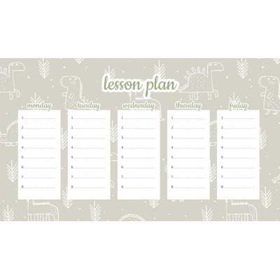 Magnetic Lesson Plan Beige Dinosaurs