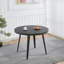 Table extensible, table de salle à manger, table de bureau, table basse, pieds en métal, plateau en bois aggloméré, 100/140 / 180X100X75Cm, couleur noire-1076915835