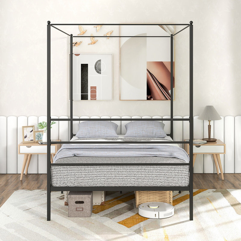 Barbaranne Metal Canopy Bed, Full
