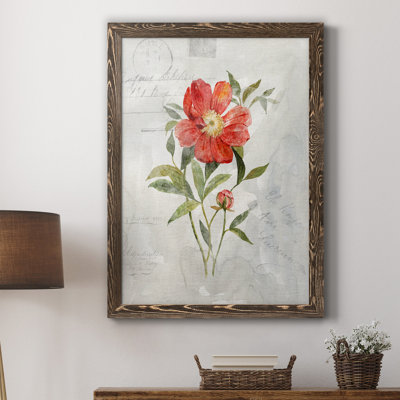 Lin pivoine - peinture sur toile encadrée