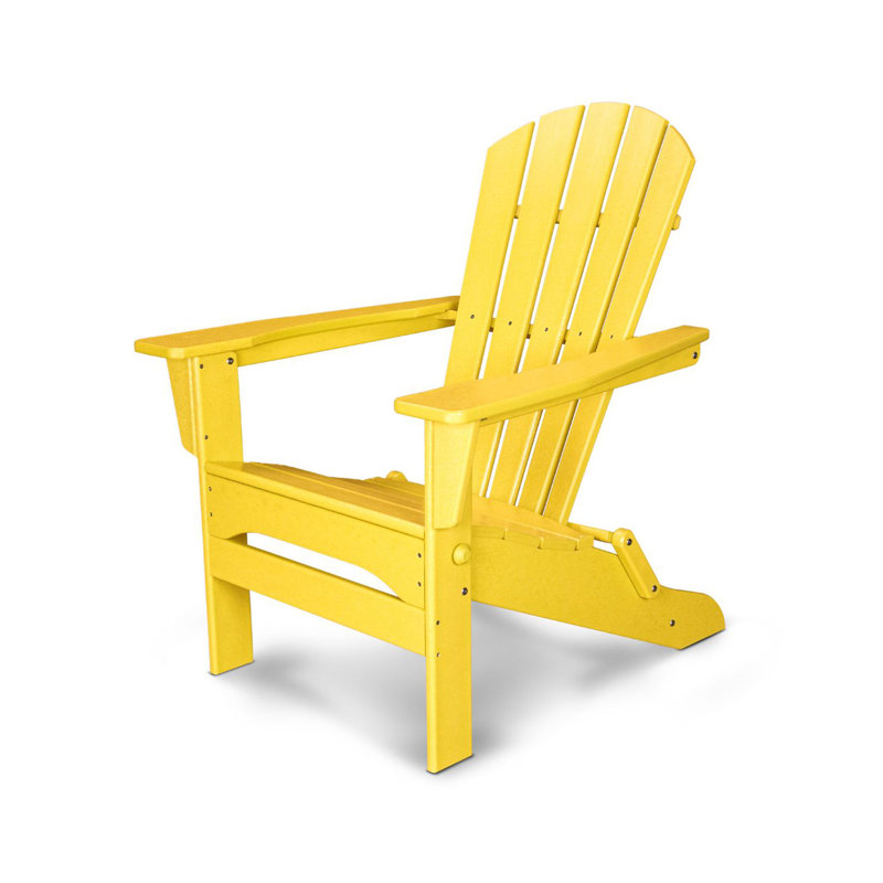 POLYWOOD Palm Coast Folding Adirondack, Lemon
