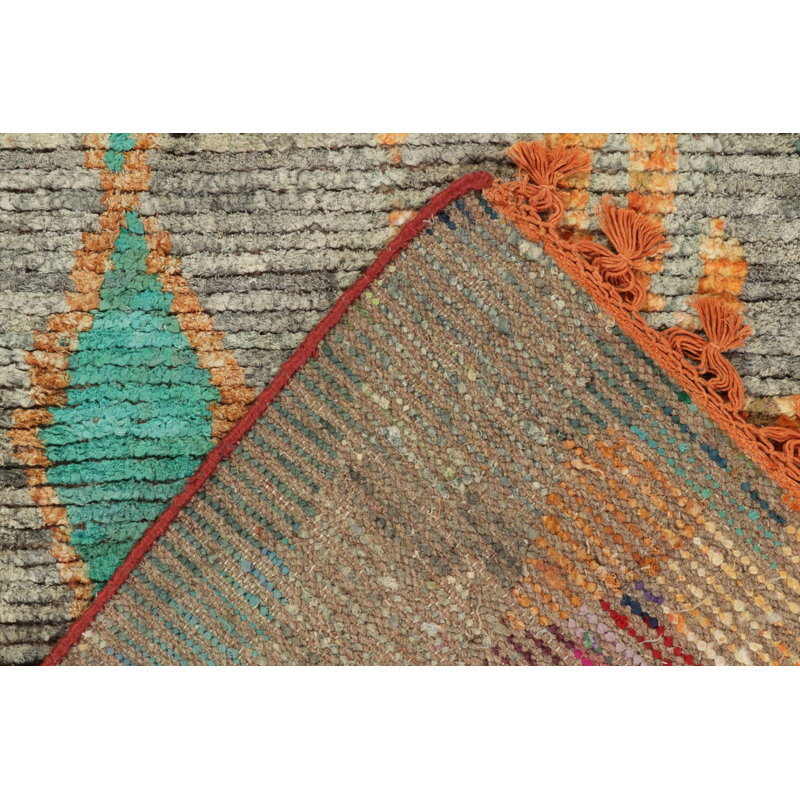 Moroccan Hand Knotted Area Rug, Rectangle 8' x 10'