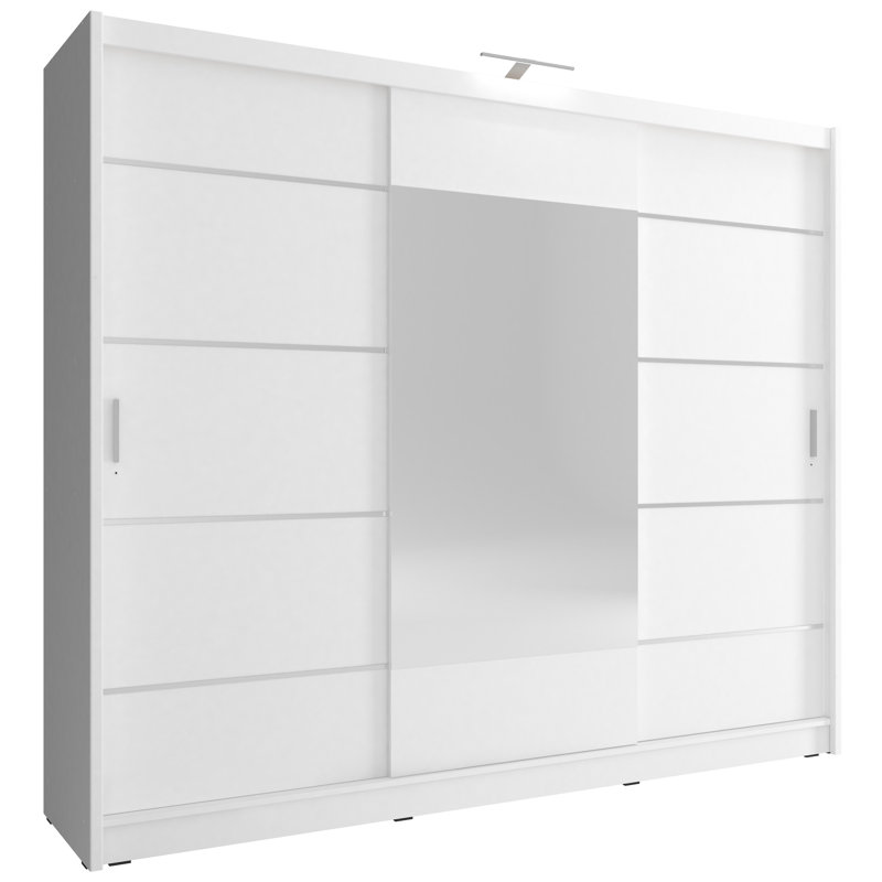 Hersir 3 Door Manufactured Wood Wardrobe, White, No
