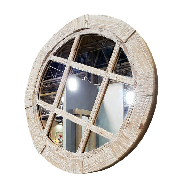 Gain Wood Flat Wall Mirror