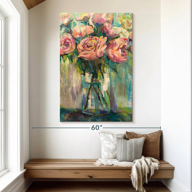 Harnek Peony Play, 51" H x 34" W