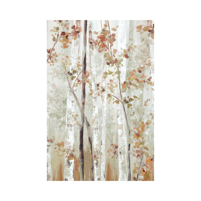 «Birch Wood II» par Eva Watts, reproduction d'art sur toile tendue, H 18 po x l 12 po x 1,5 po, Toile tendue