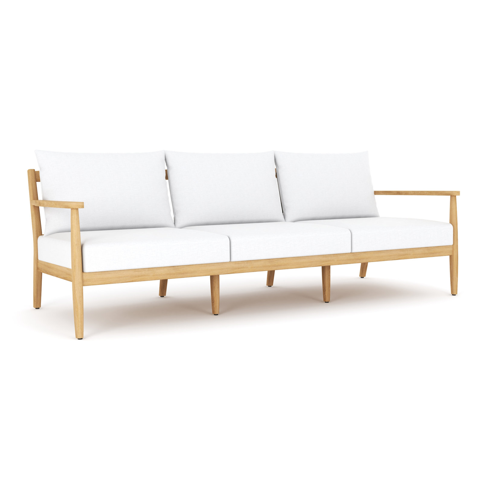 Juniper 85" Teak Sofa , White