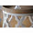 23" Large Distressed White Side Table