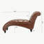 Chaise longue sans accoudoirs touffetée