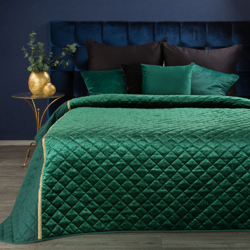 Primeaux Bedspread, Dark/Green