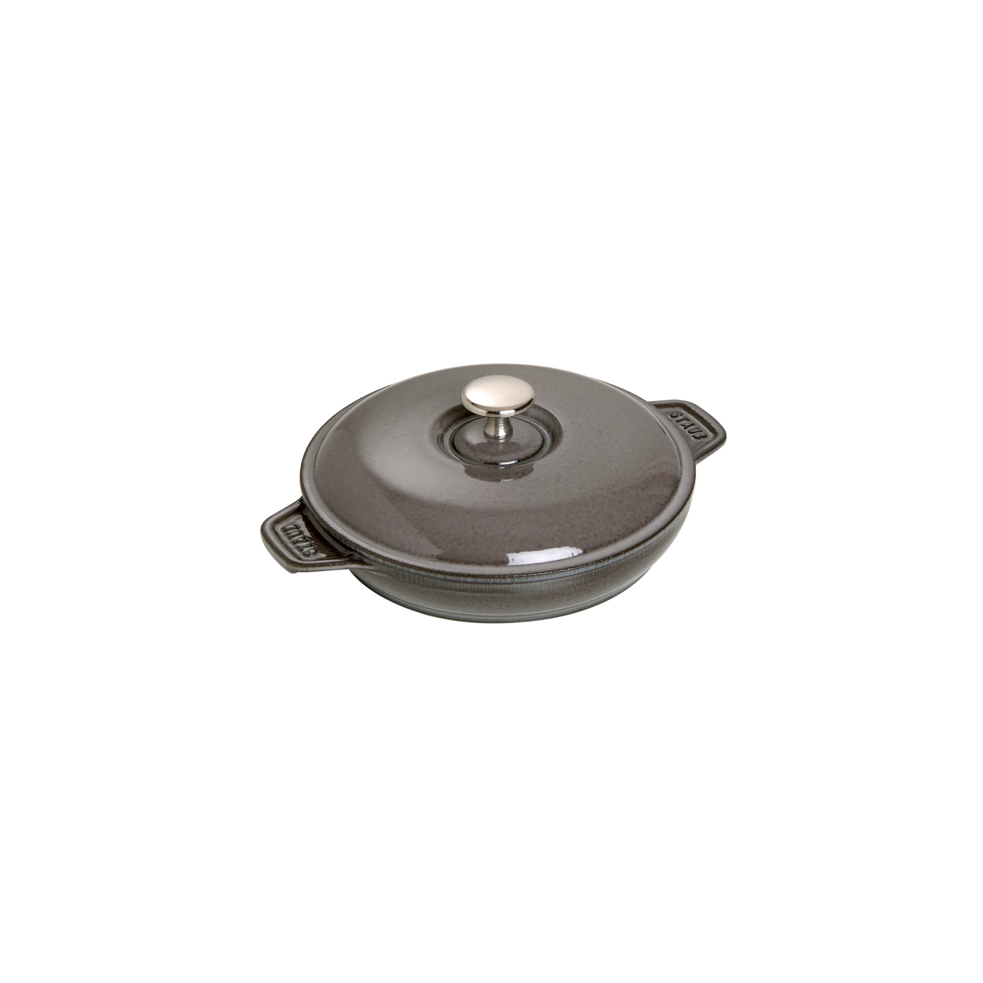 Staub Ceramics 7.9-inch Round Covered Baking Dish, Graphite Gray