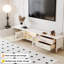 Elegant glass TV stand classic arch design-106849879