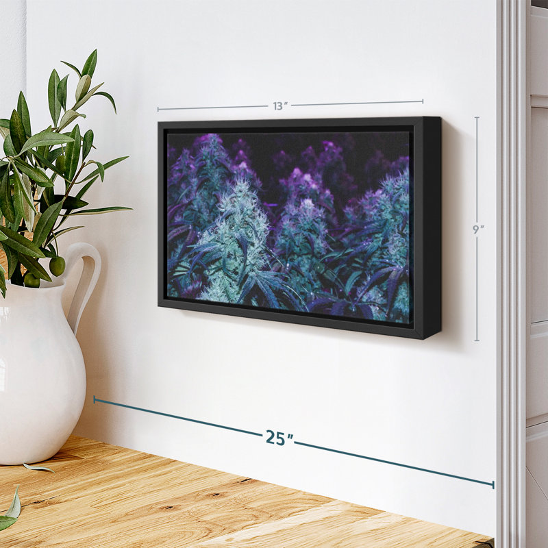 Reproduction sur toile floraison mauve, H 9 po x l 13 po