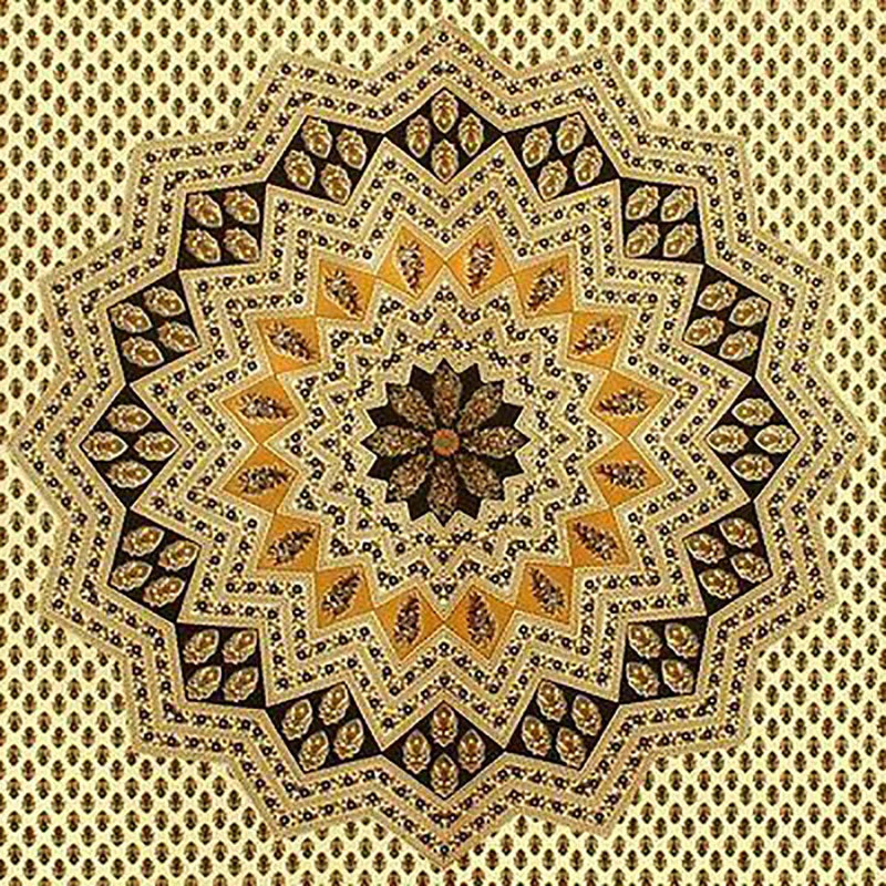 Tapisserie géométrique à cercle de coton mandala