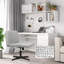 Fauteuil de bureau Criss Cross, chaise de bureau confortable à pieds croisés sans roulettes, siège moderne à hauteur ajustable et pivotant en tissu pour ordinateur personnel-1127904264