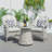 Billi 2-Person Outdoor Patio Conversation Set With End Table