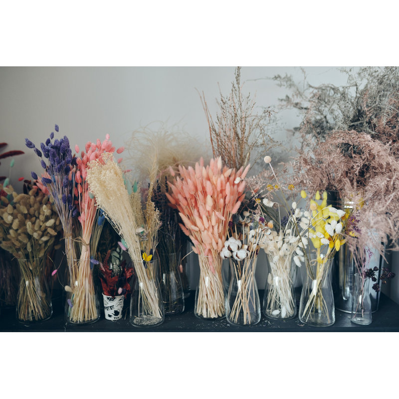 Fleurs séchées colorées, L 12 po x H 8 po