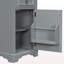 Meuble-lavabo de 20 pouces avec lavabo en céramique, porte à fermeture douce, tablette réglable et support de rangement fixé à la porte - idéal pour les petites salles de bain-1179643128