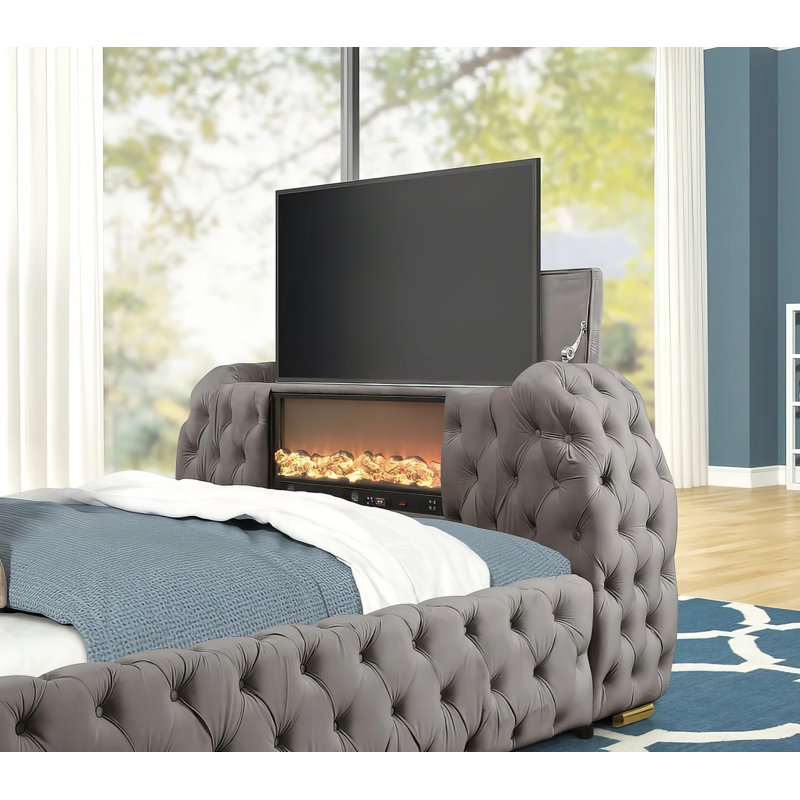 Royal Bed Grey King, Grey, King