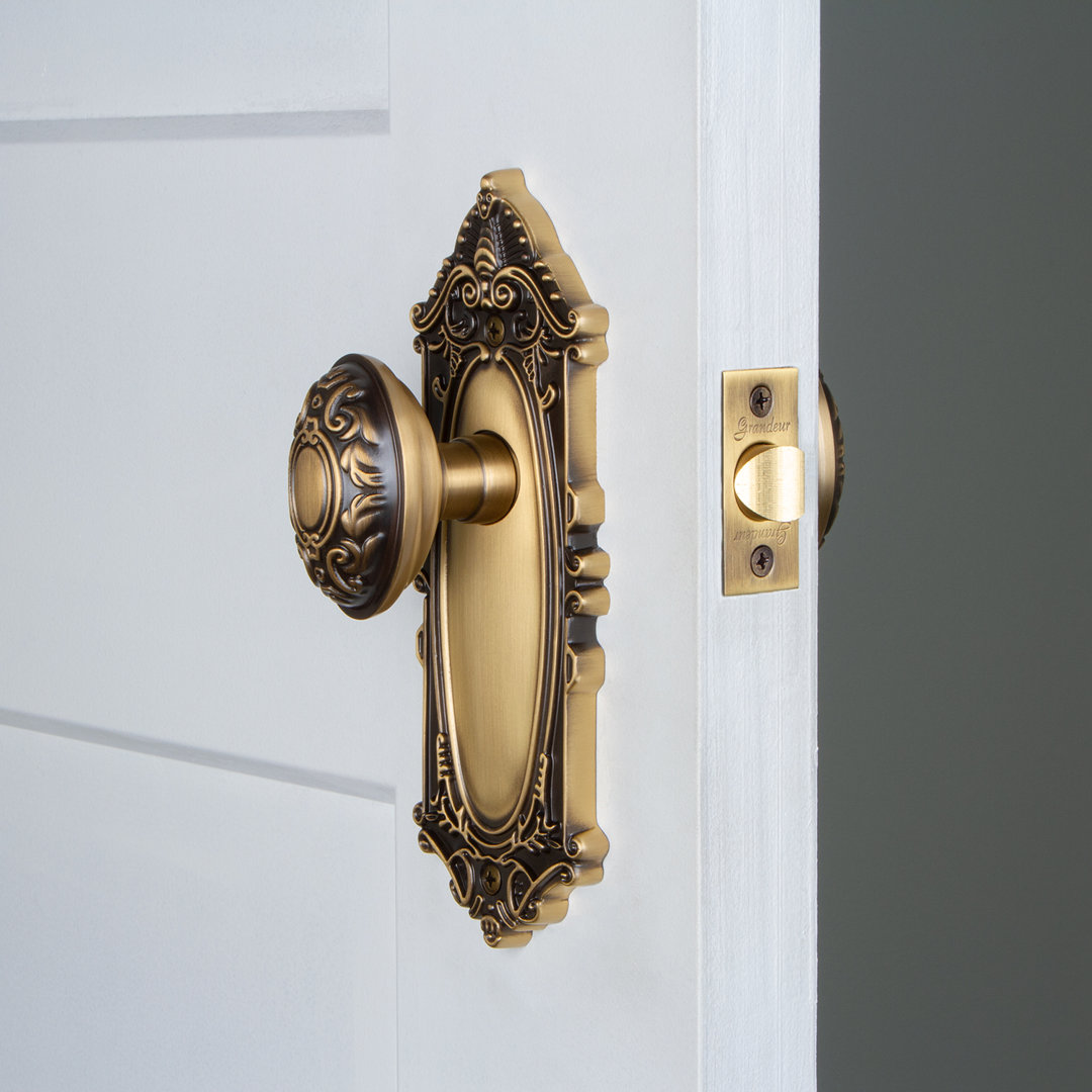 Grandeur Grande Victorian Plate Privacy with Grande Victorian Door Knob Grandeur 