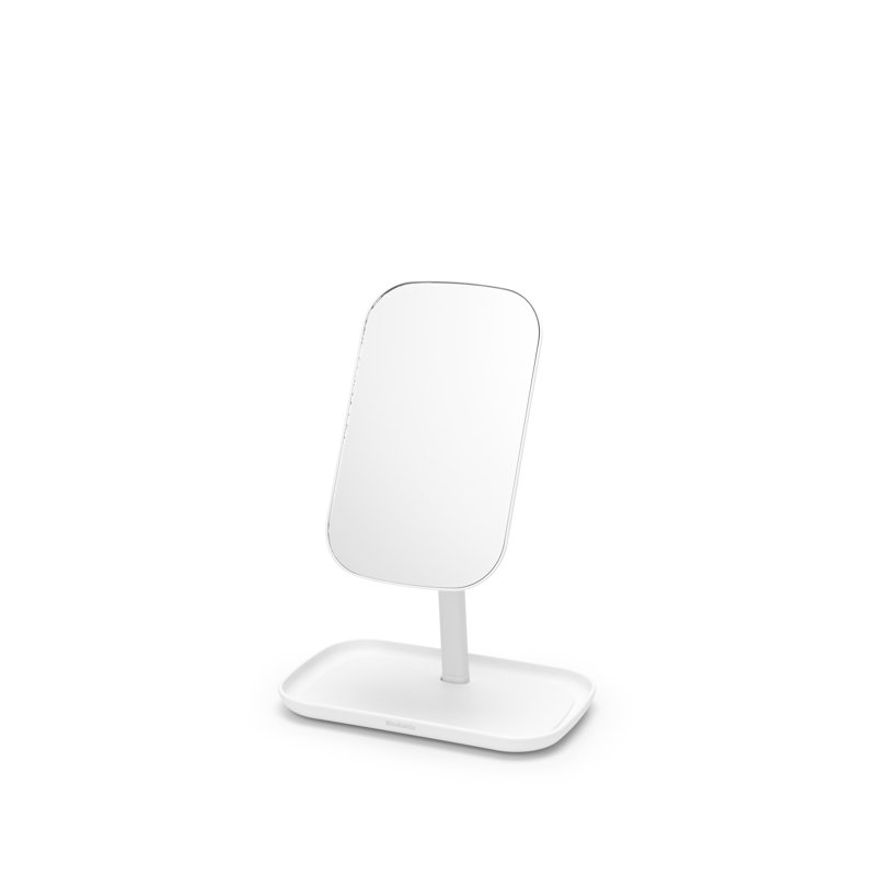 Miroir avec plateau de rangement Brabantia ReNew, Blanc