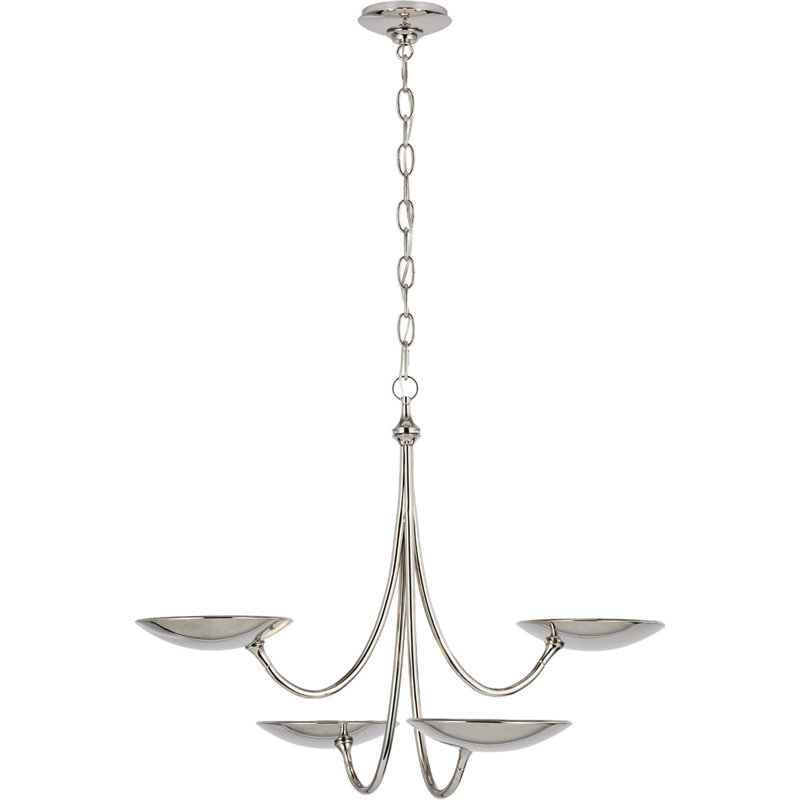 Thomas O'Brien Keira Medium Chandelier, Polished Nickel