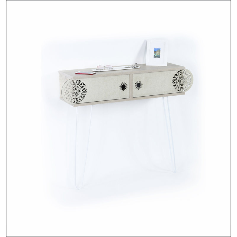 Lora Metal Legs 2 Tier Console Table