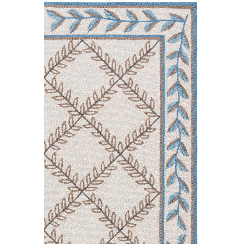 Tapis géométrique performance crocheté à la main Taran, Rectangle 3 pi x 5 pi