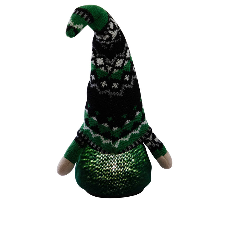 Gnome illuminé 11,5 "avec un chapeau vert irlandais