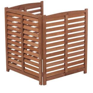 3-Panel Outdoor Air Conditioner Fence 3-Section Outdoor Wooden Screen