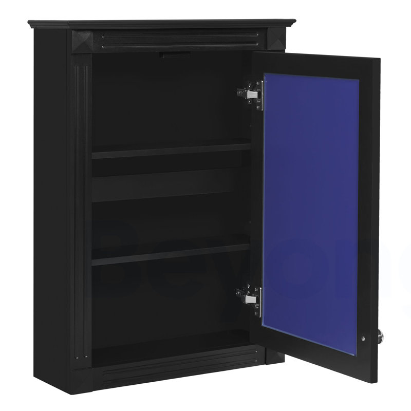 Armoire de rangement de salle de bain murale 20 "avec miroir, armoire à pharmacie avec tablette réglable en hauteur, armoire de rangement au-dessus de la toilette