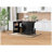 K&K 54.5" Farmhouse Kitchen Island with Power Outlet, Kitchen Storage Island  with Internal Storage Rack, Drop Leaf, Spice Rack, Rolling Kitchen Cart on Wheels, for Home, Kitchen and Dining Room,Black