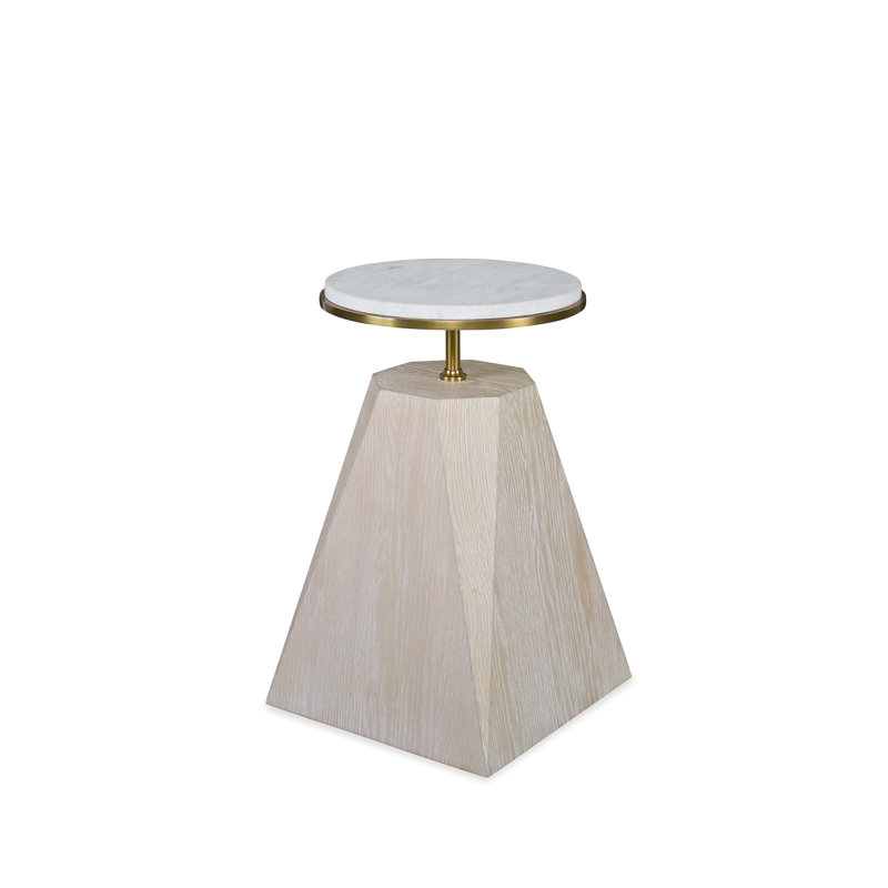 Cadence Stone End Table, Sand Cerused