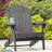 Dark Gray Wood Chair - Foldable, With Rustic Outdoor Appeal Seat Gray, Foldable For Area-1000076456