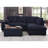 Dark Gray Sectional With Right Chaise, & Practical Function 100"w Facing Soft Seat