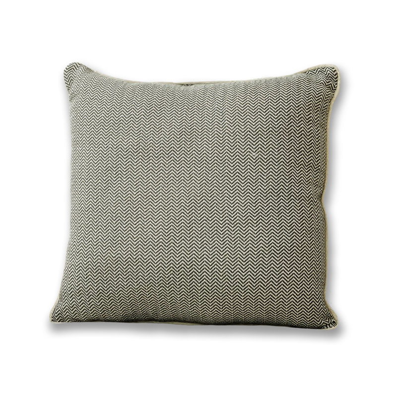 Coussin tissé, Chevron vert