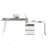 Techni Mobili Rotating Multi-Positional Modern Desk With 2 Drawers And Customizable Layout For Versatile Workspace