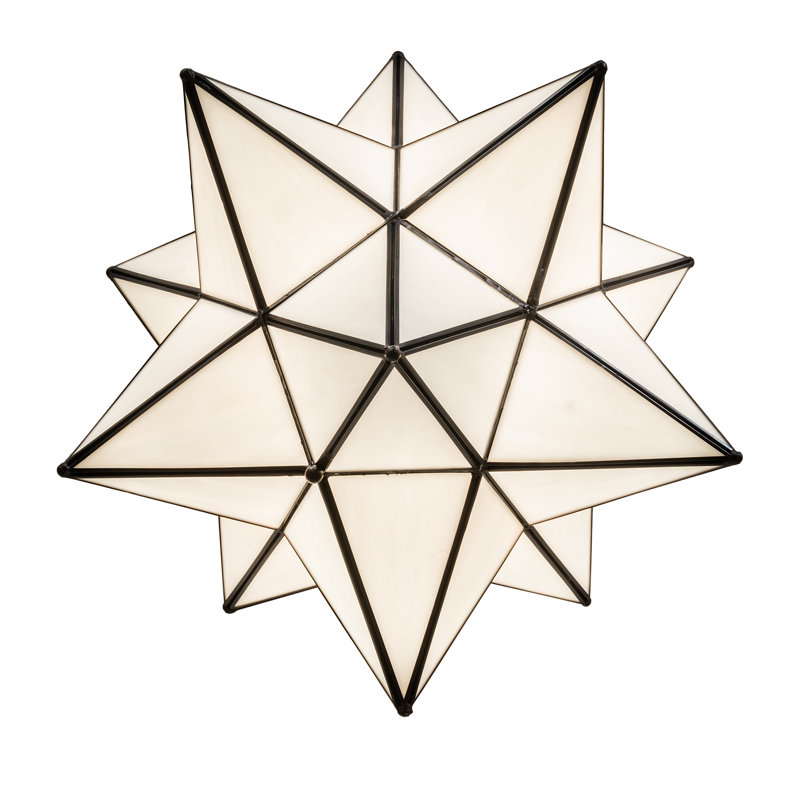 18" Wide Moravian Star Pendant, Cloud White, 25" H x 21" W x 21" D
