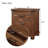 Rustic Three Drawer Reclaimed Solid Wood Farmhouse Nightstand-1853672006