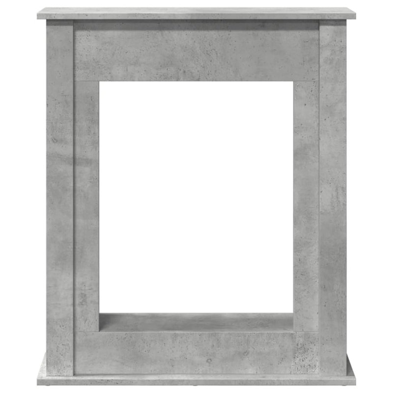 Fireplace Surround 75x87.5 Cm Engineered Wood, 87.5cm H x 75cm W x 20cm D, Concrete Grey
