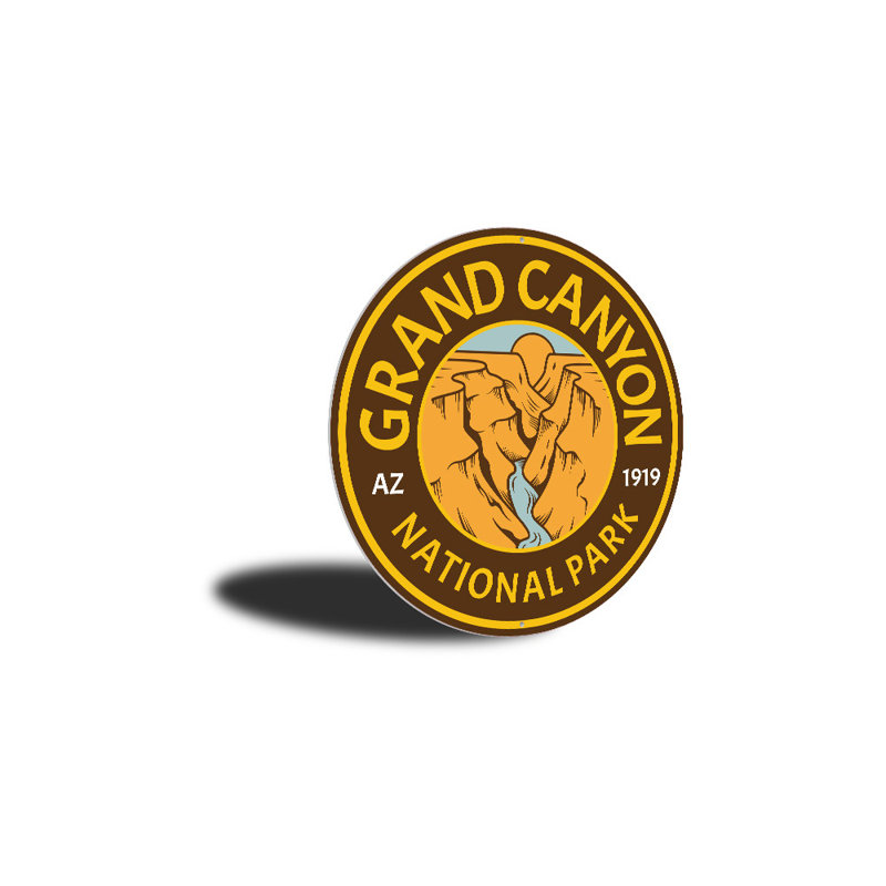Plaque en aluminium «Grand Canyon Year», H 12 po x l 12 po x P 0,04 po