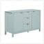 Buffet Wave Design avec 3 tablettes réglables, 3 tiroirs, portes à fermeture en douceur et poignées en métal pour un rangement polyvalent dans le bureau, le couloir et le salon-1905027848