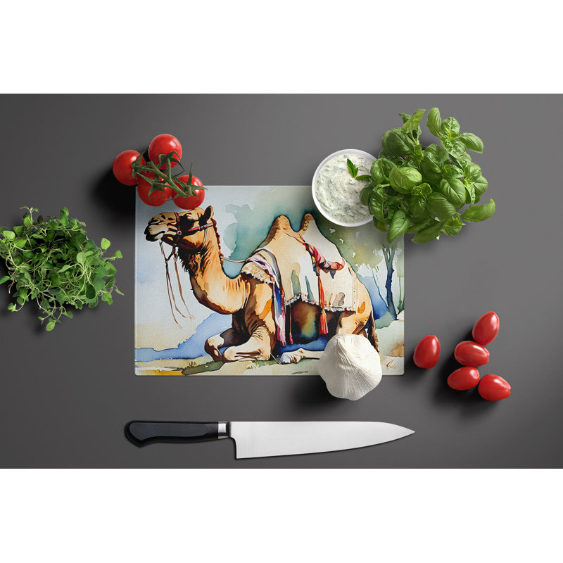 Camel Glass Cutting Board Large