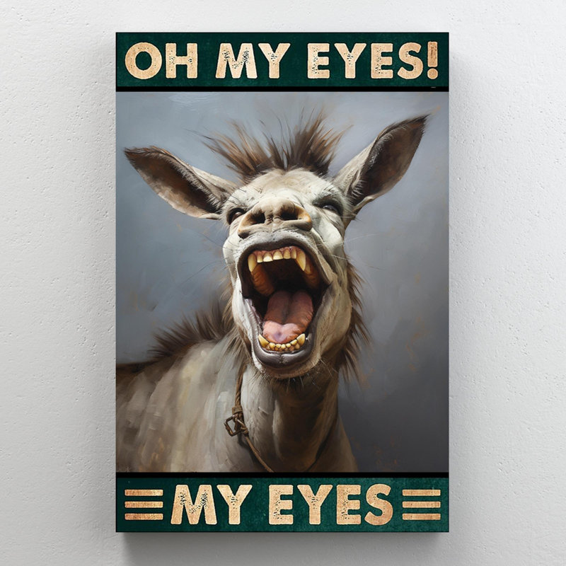 Âne Oh My Eyes 1, H 14 po x l 11 po x P 1,25 po