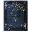 Tapis bleu antique rectangulaire en laine noué à la main de pièce de style chinois des années 1920