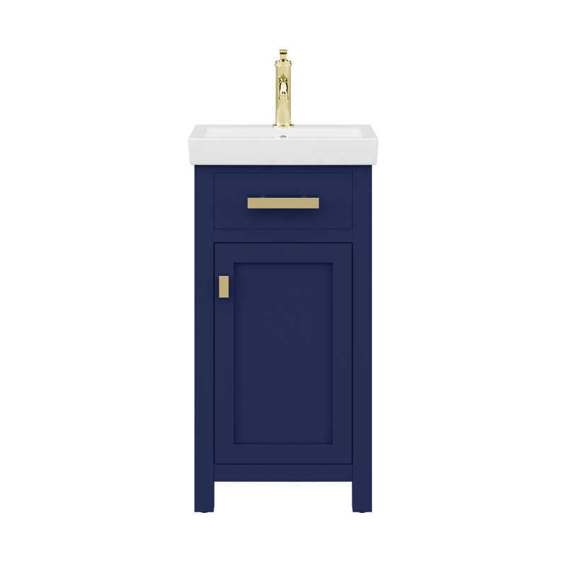 Robinet de meuble-lavabo simple 18 po Prestwyck Mia, Bleu monarque, Doré