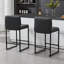 Modern Bar Stools Upholstered Counter Stools With Backrests And Metal Legs Kitchen Stools For Island-1584254744
